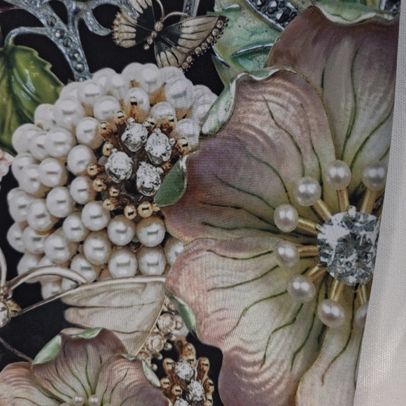 Ted Baker Jayer Gem Gardens Floral Bodycon Dress Black Crossback Size 1 (US 4) - Picture 8 of 15